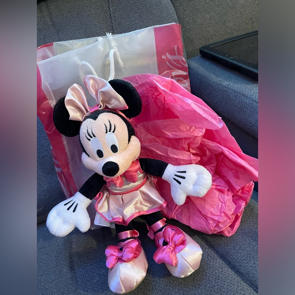 Disney Parks Minnie Mouse Stuffed Plush Doll Ballerina 12"